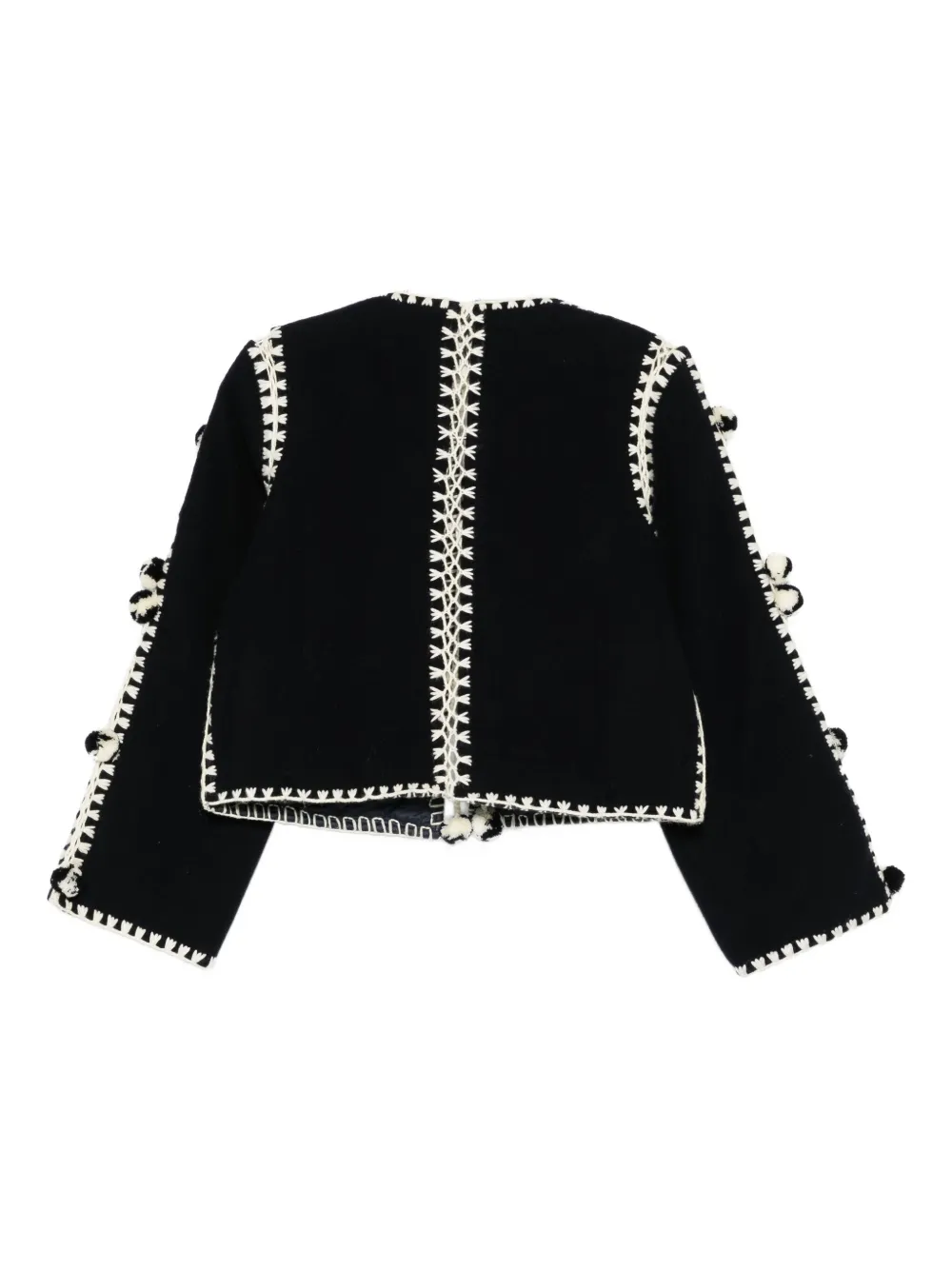 Sea Addison Crochet-pompom Jacket In Blue
