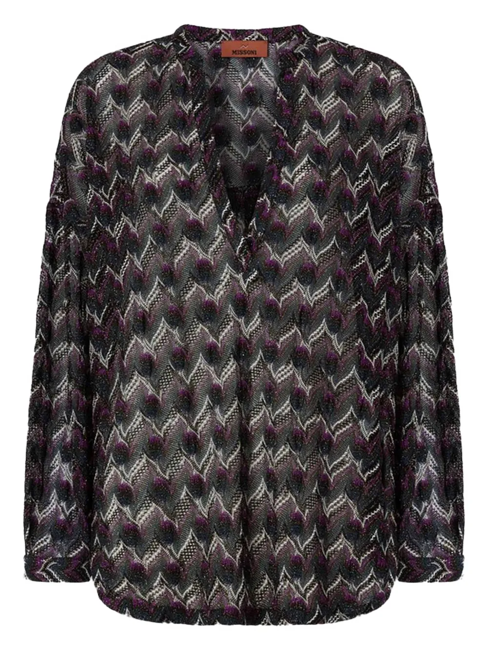 Missoni Zigzag-woven Blouse In Black