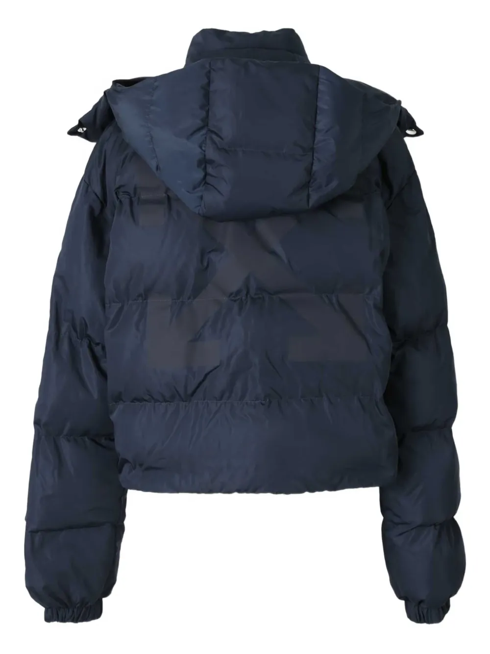Off-white Padded Hooded Jacket In Blue