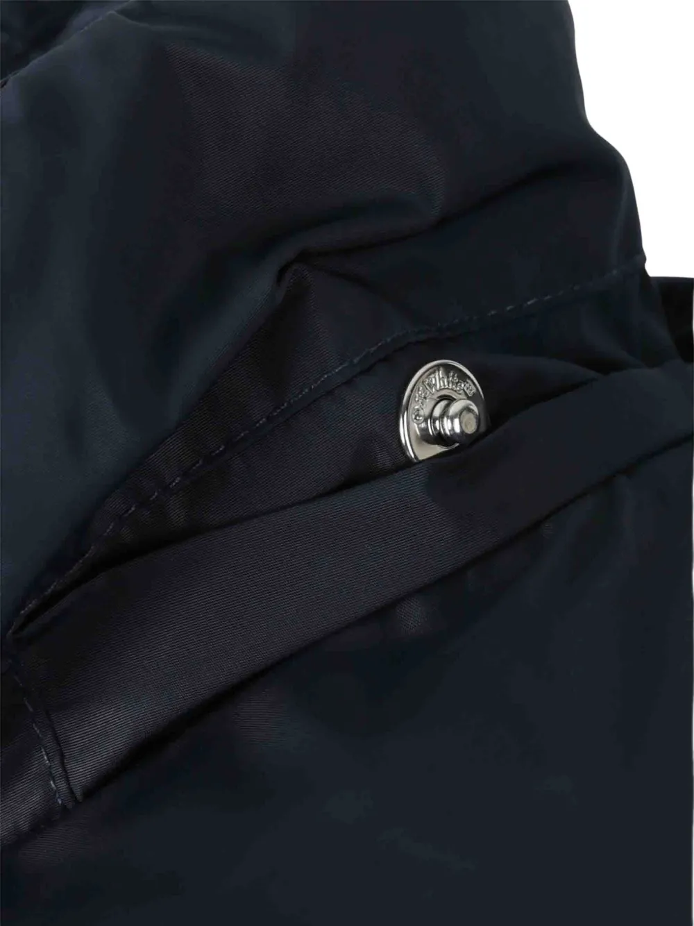 Off-white Padded Hooded Jacket In Blue