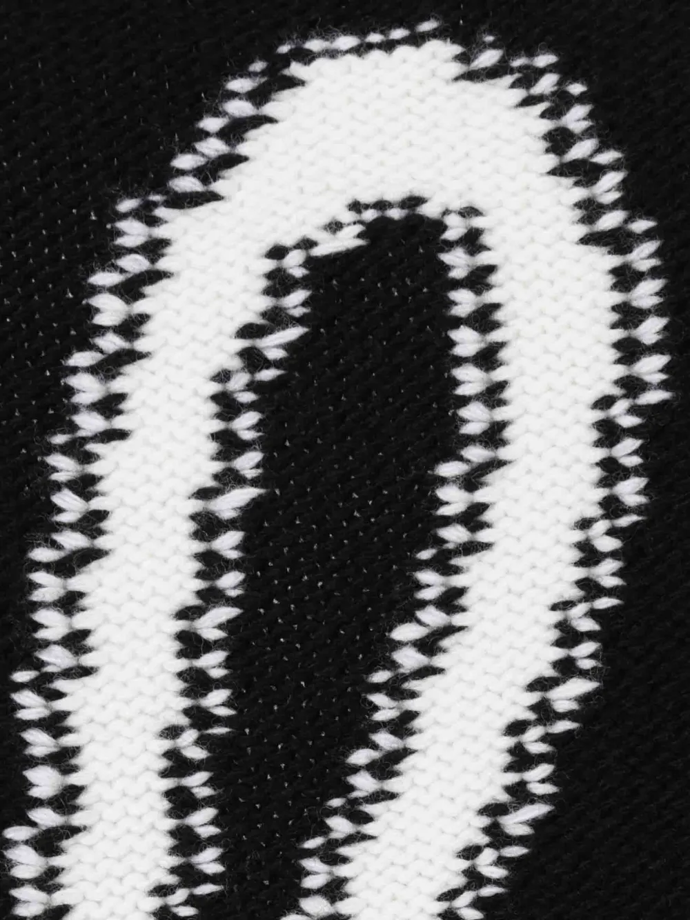 Off-white Intarsia-knit Cardigan In Black