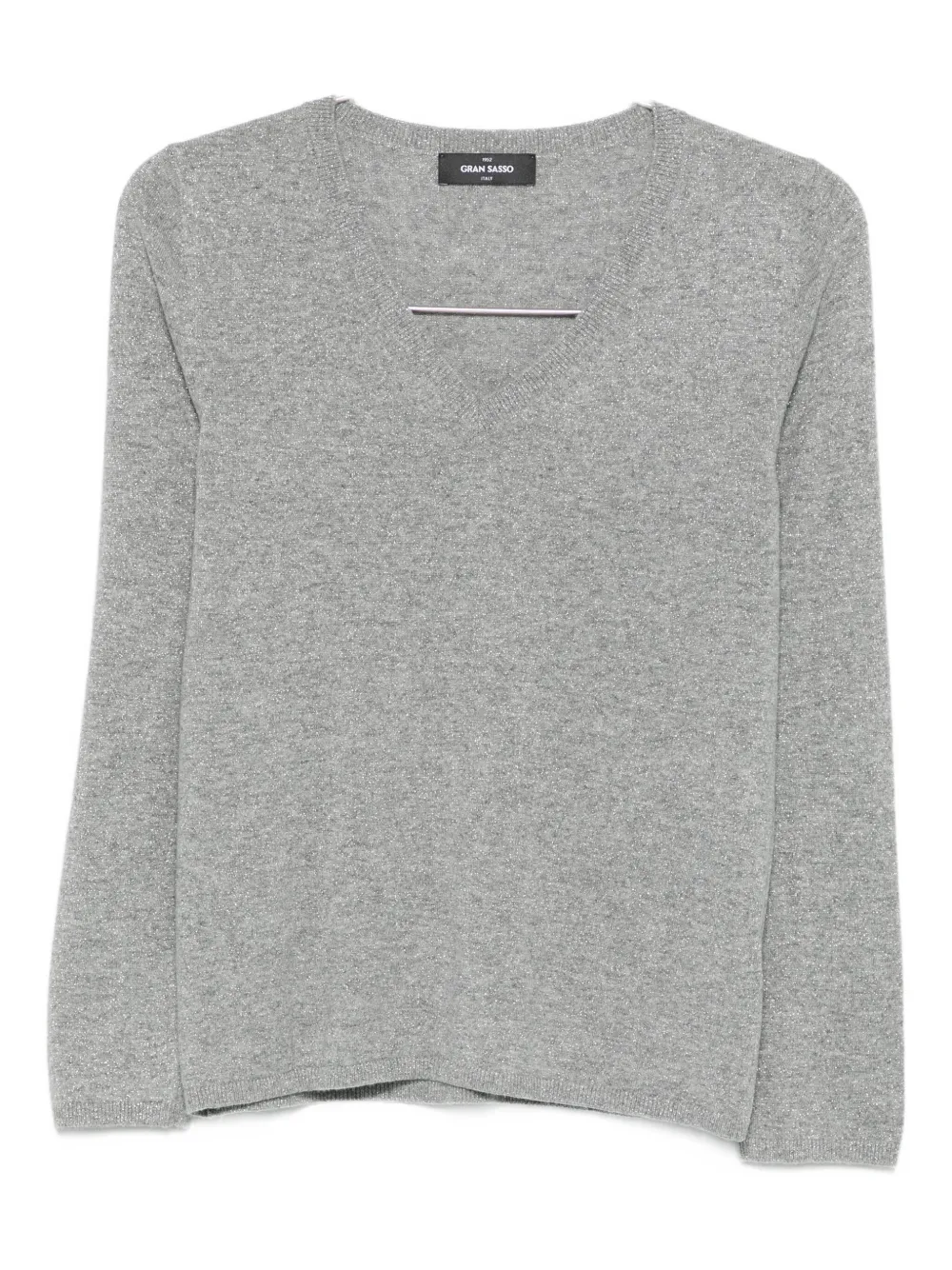 Gran Sasso V-neck Sweater In Gray