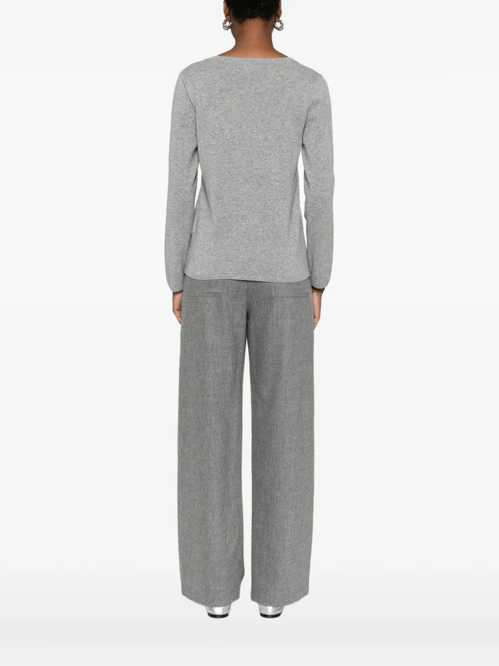 Gran Sasso Trui met V-hals Grijs