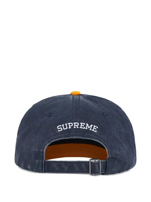 Supreme pigment-coated two-tone S Logo Cap Blue FARFETCH BE
