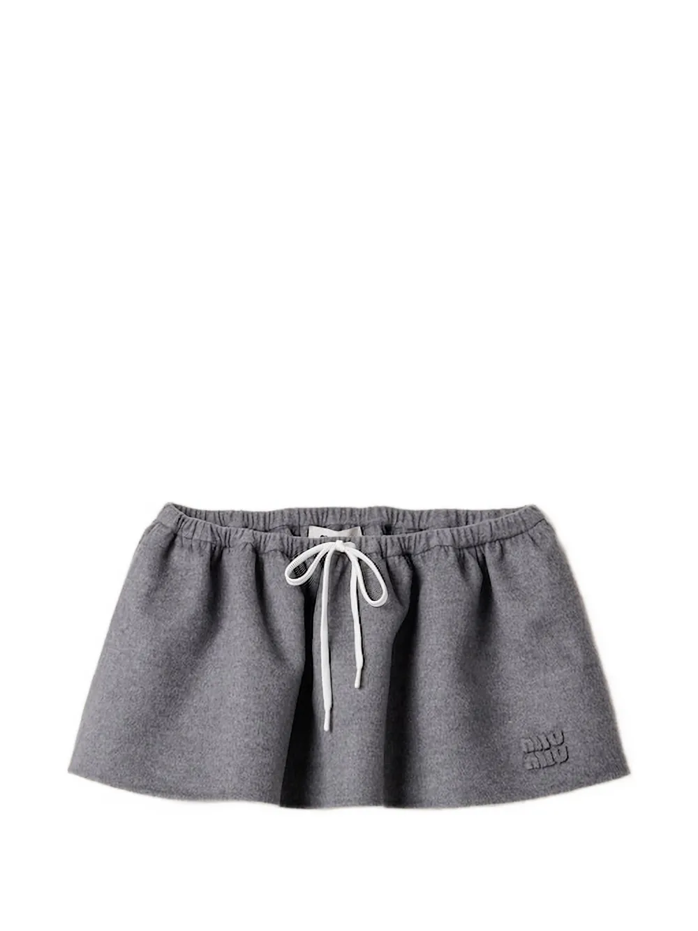 Miu Miu drawstring-waist skirt - Grau