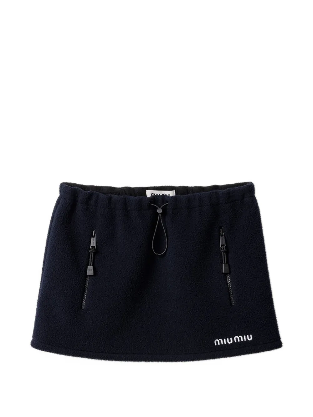 Miu Miu ドローストリング フリースミニスカート | ブルー | FARFETCH JP