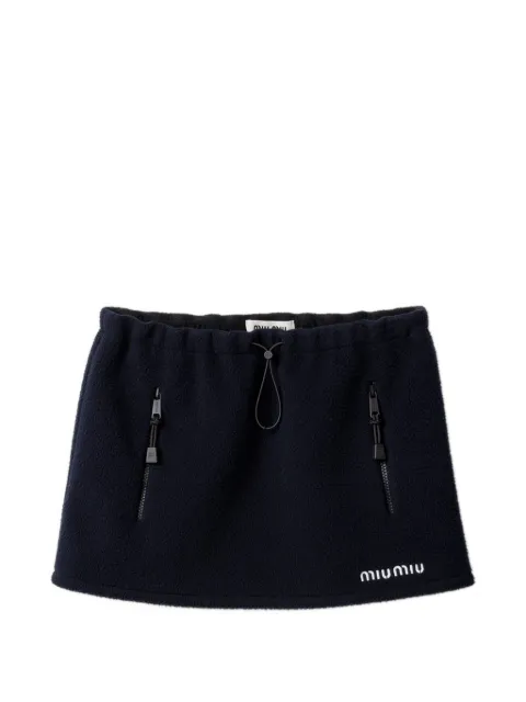 Miu Miu fleece miniskirt