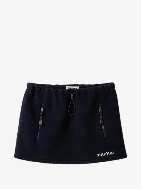 Miu Miu fleece miniskirt