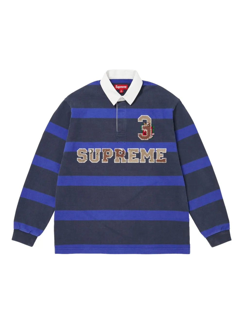 Supreme striped polo shirt - ブルー Supreme striped polo shirt - ブルー
