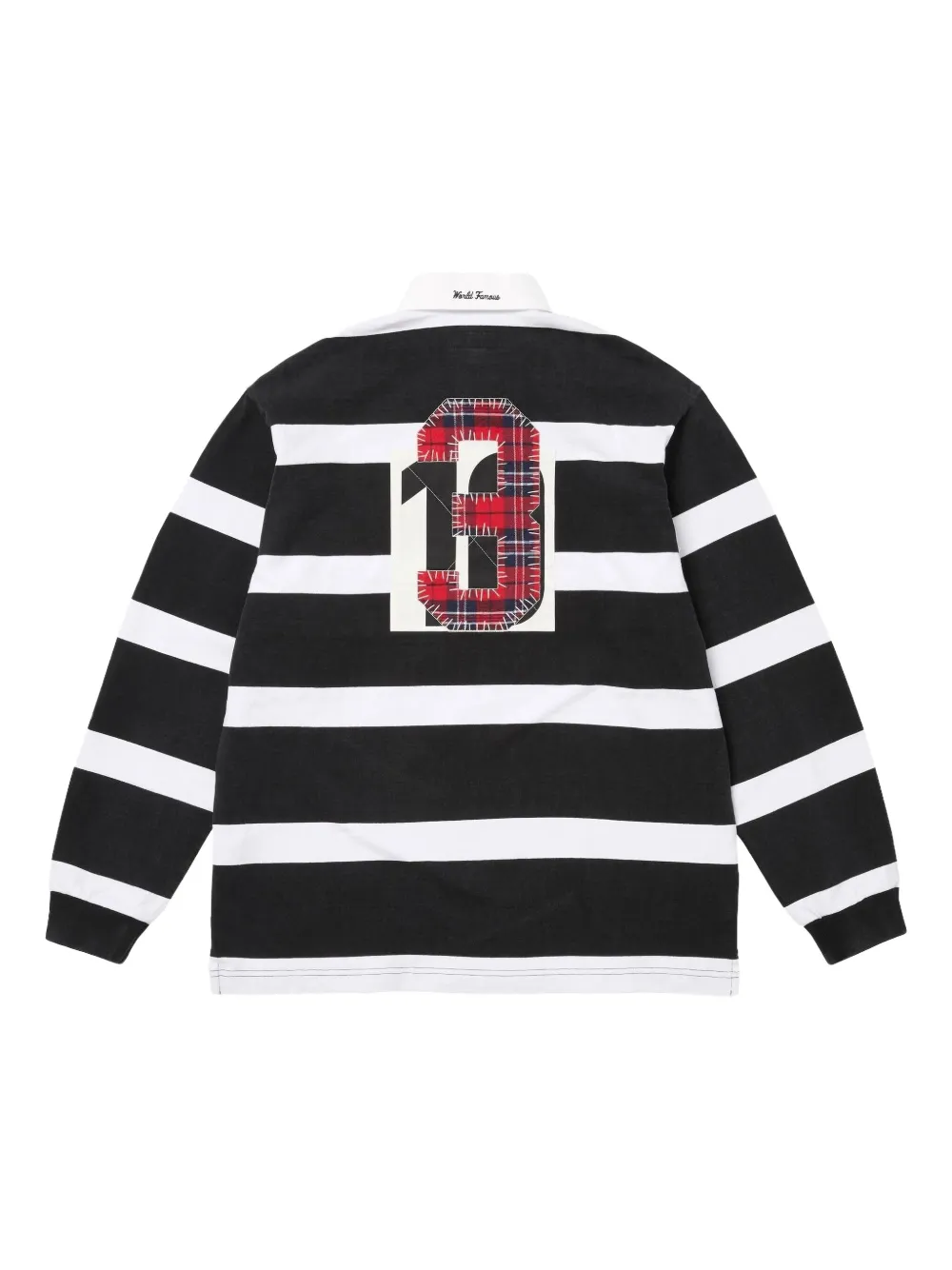 Supreme stripe rugby polo shirt - Zwart