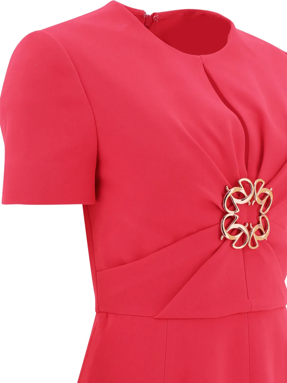 Elie Saab Short-sleeve Dress In Red