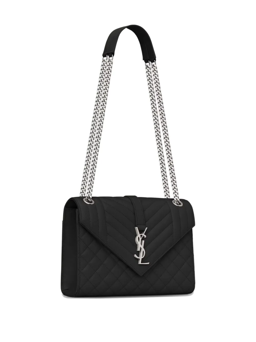 Saint Laurent Medium Envelope Shoulder Bag In Black