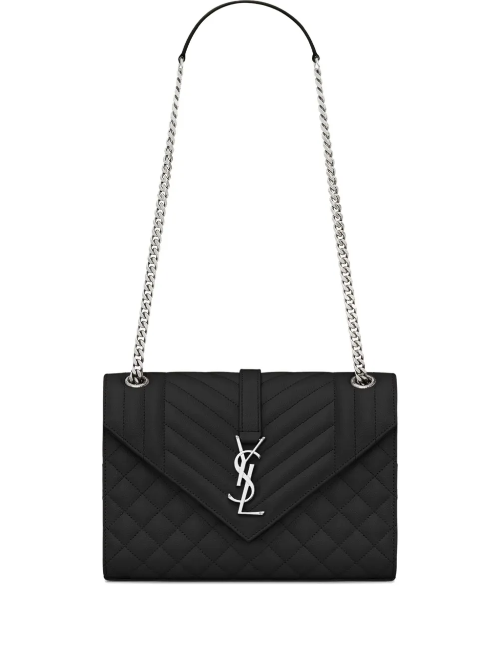 Saint Laurent Medium Envelope Shoulder Bag In Black