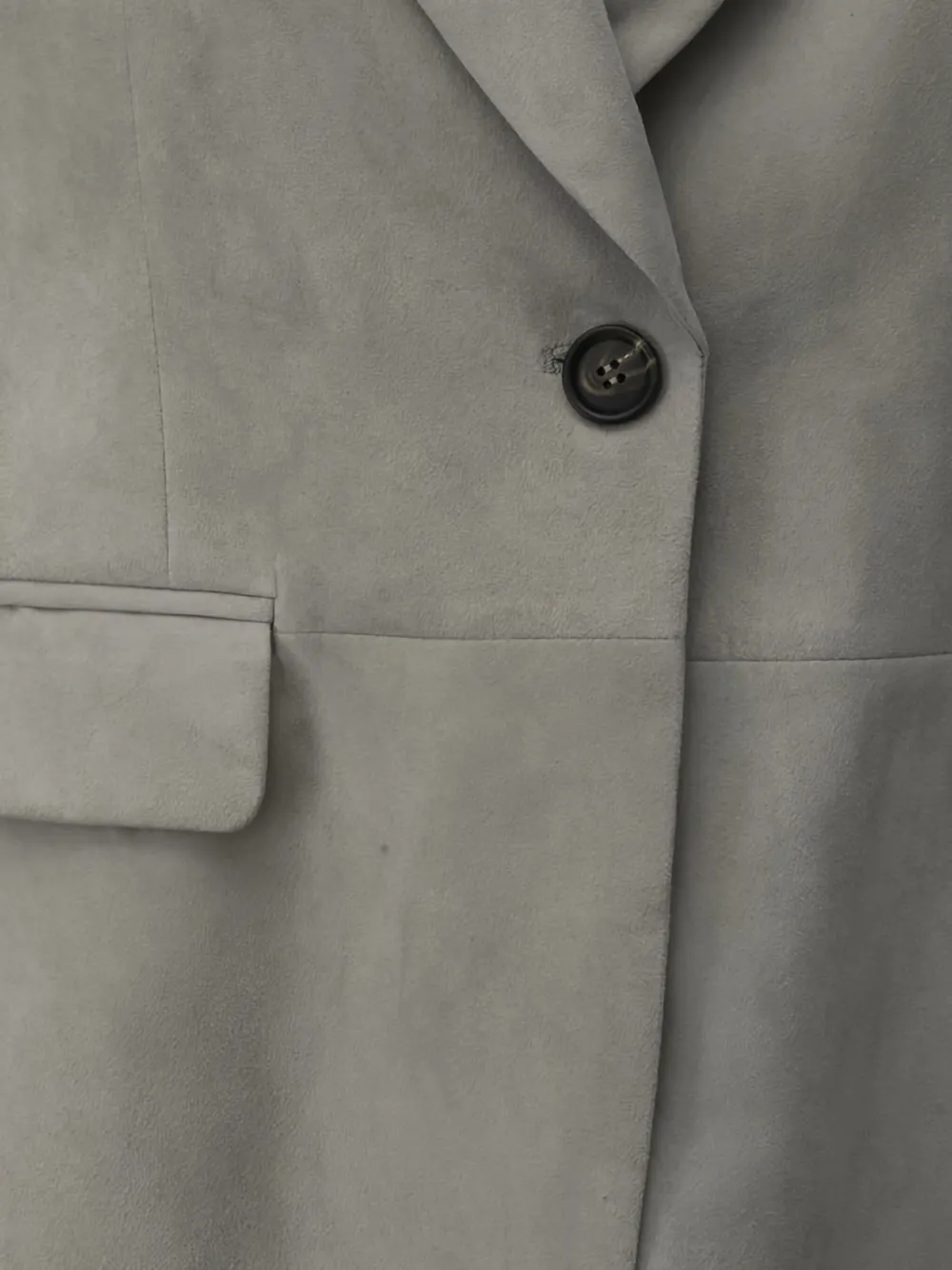 Brunello Cucinelli Single-breasted Suede-leather Blazer In Multi