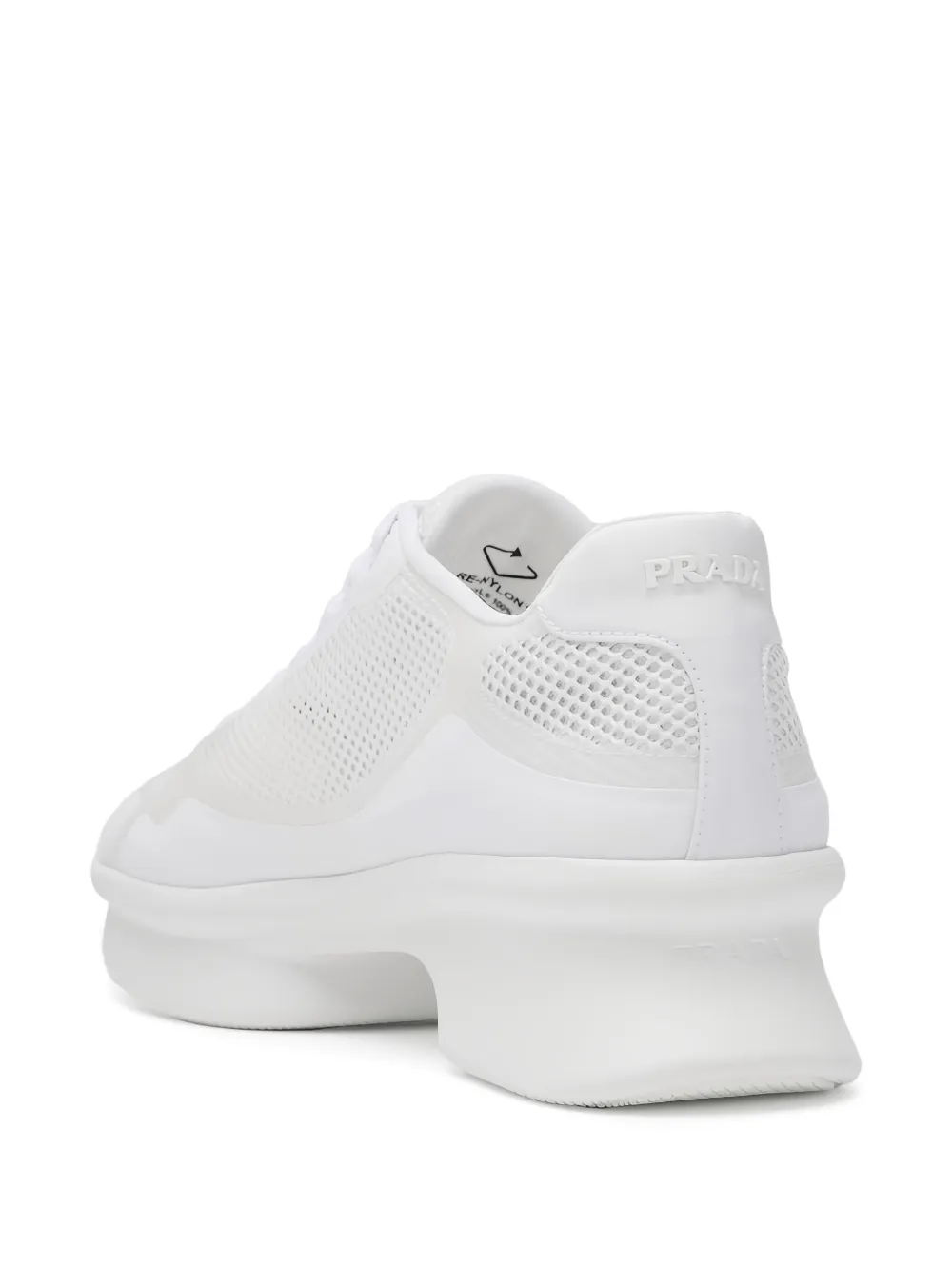 Prada mesh-panel sneakers Wit