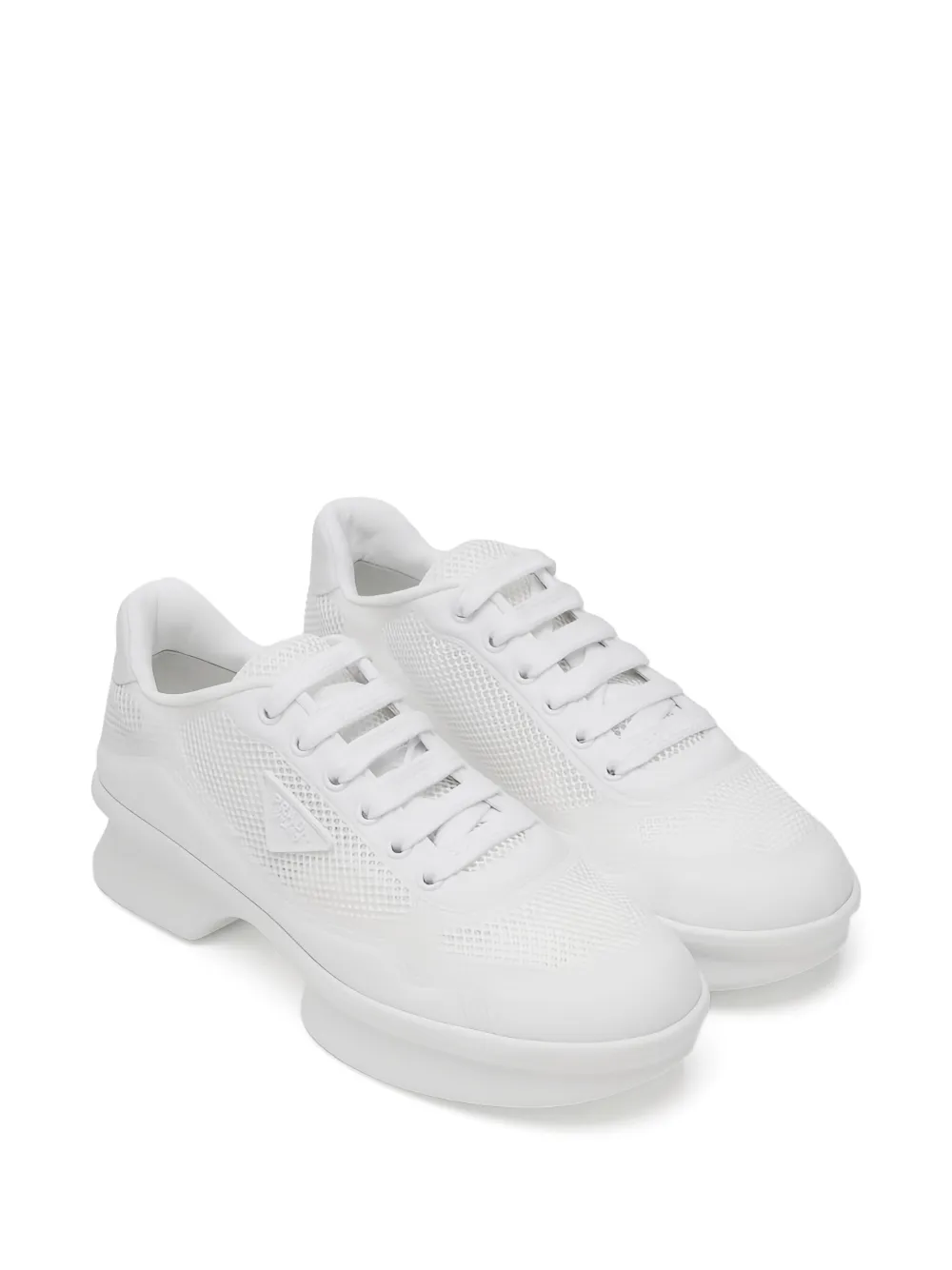 Prada mesh-panel sneakers Wit