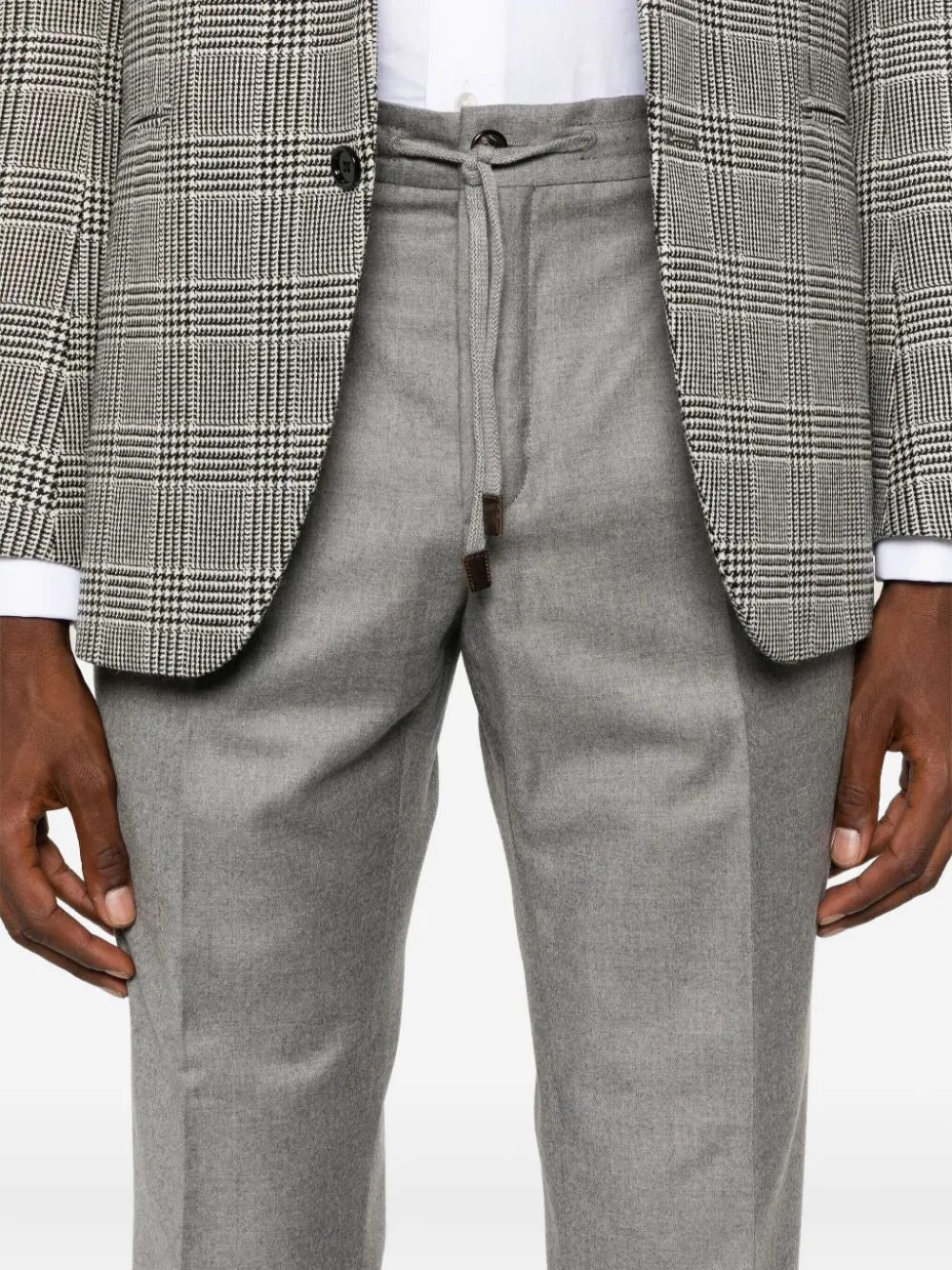 Incotex Broek met trekkoord Grijs