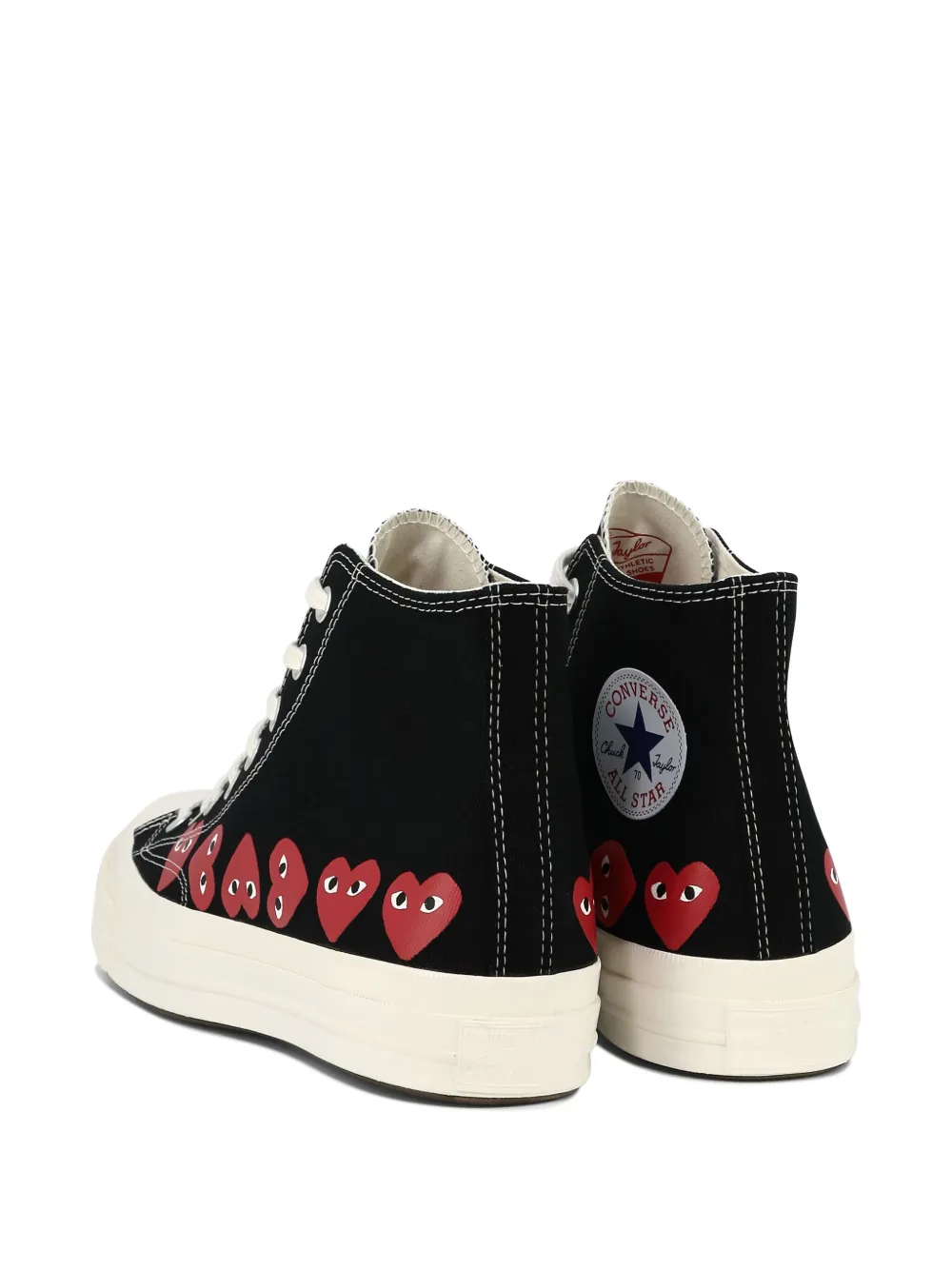 Comme Des Garçons Play X Converse Heart-print High-top Trainers In Black