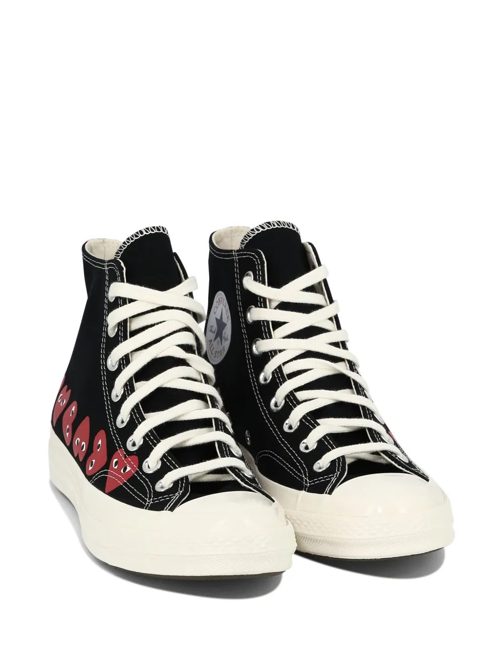 Comme Des Garçons Play X Converse Heart-print High-top Trainers In Black