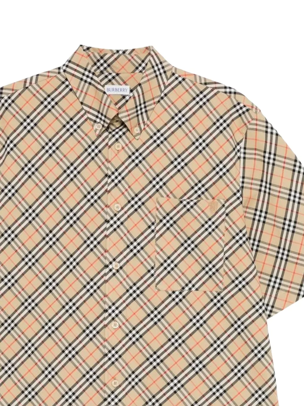 Burberry Geruit overhemd - Bruin