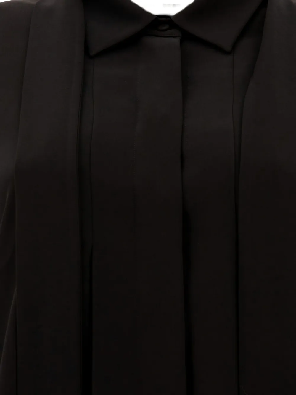 Elie Saab Blouse met geplooide hals Zwart