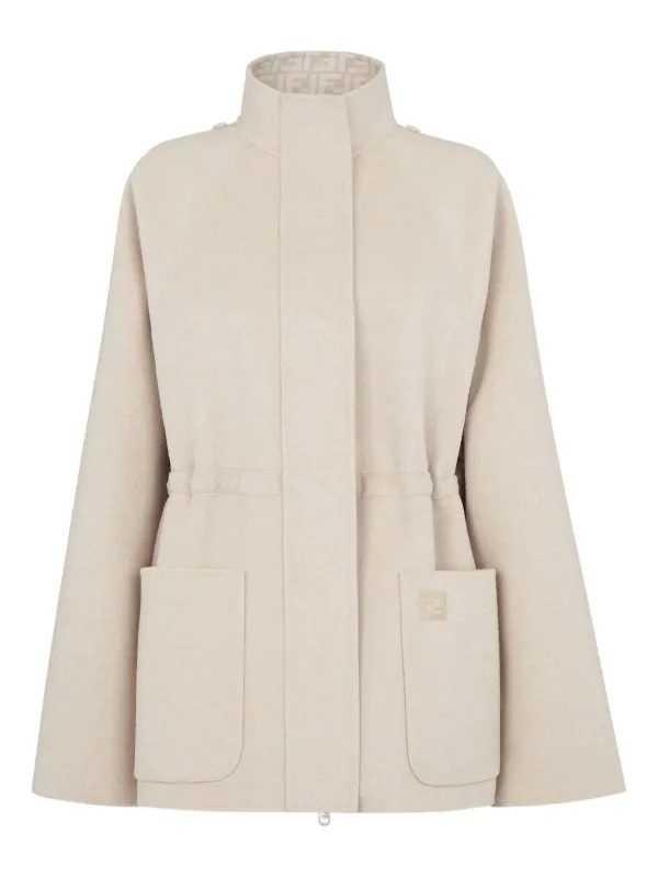 FENDI Wool Blend Jacket | Neutrals | FARFETCH
