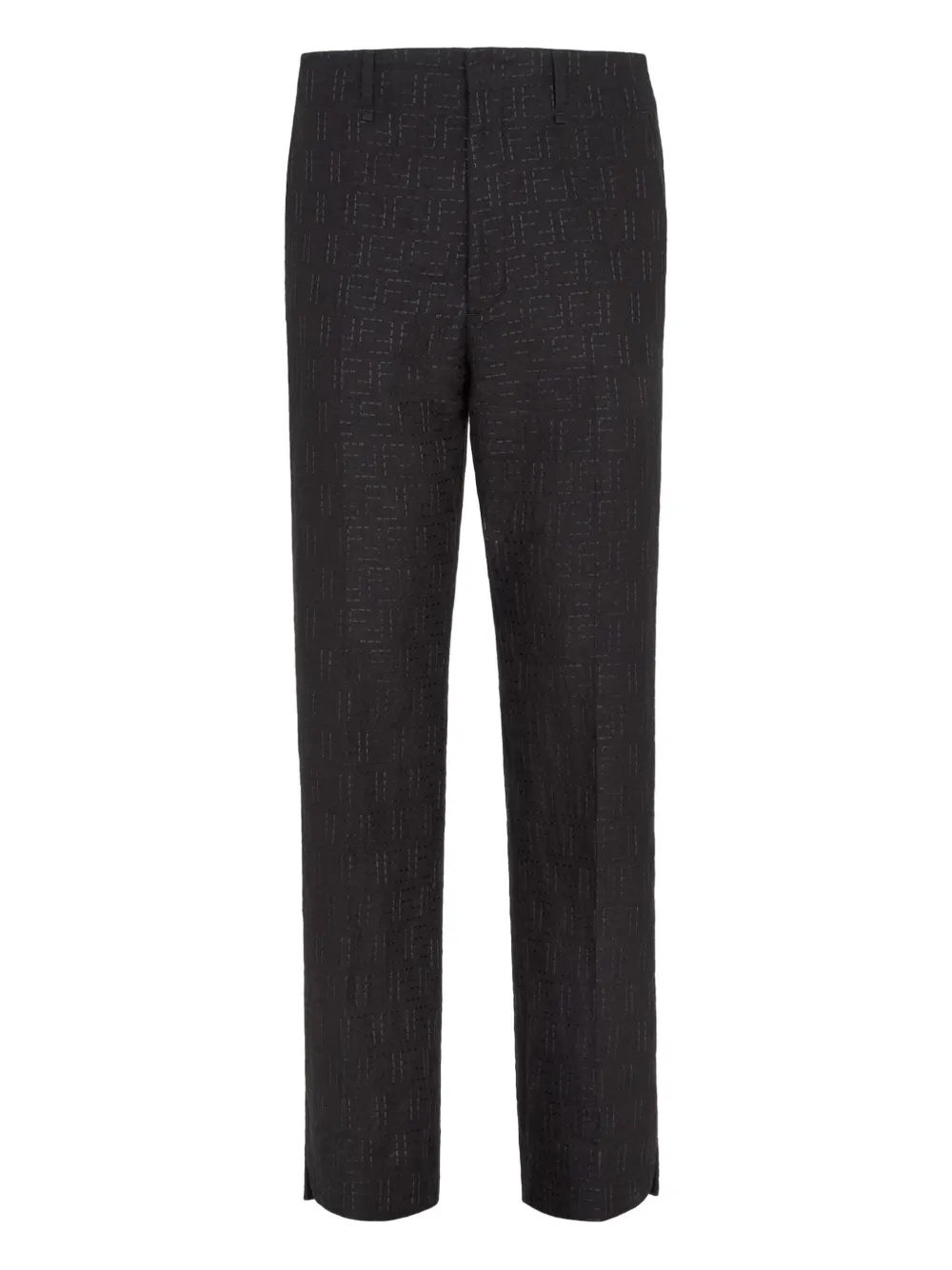 FENDI textured-pattern trousers | Black | Image 1