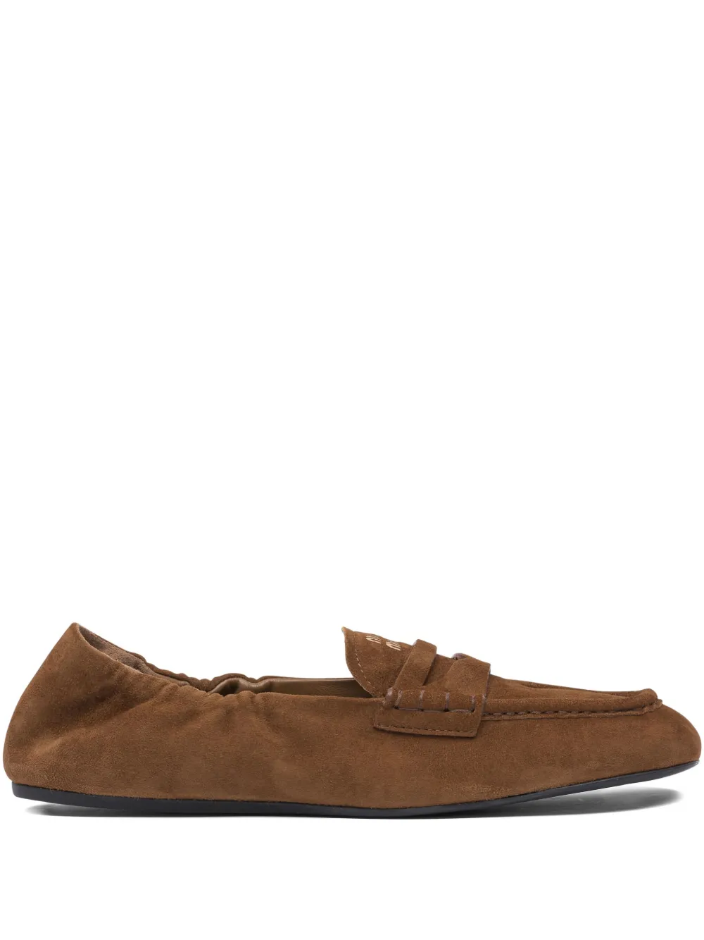 Miu suede leather loafers Bruin