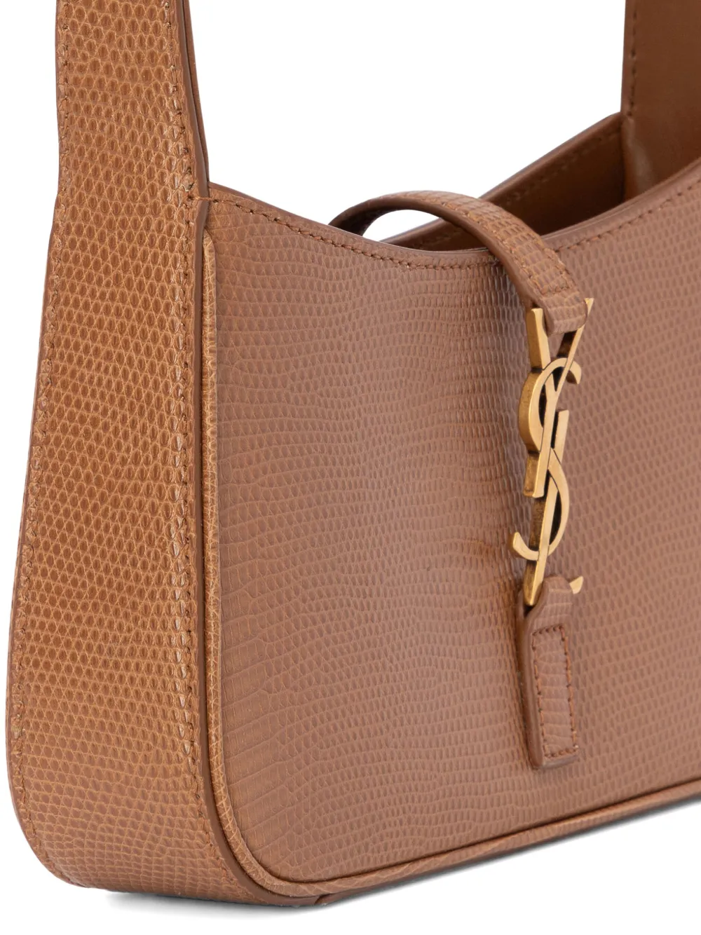 Saint Laurent Schoudertas met logoplakkaat Bruin