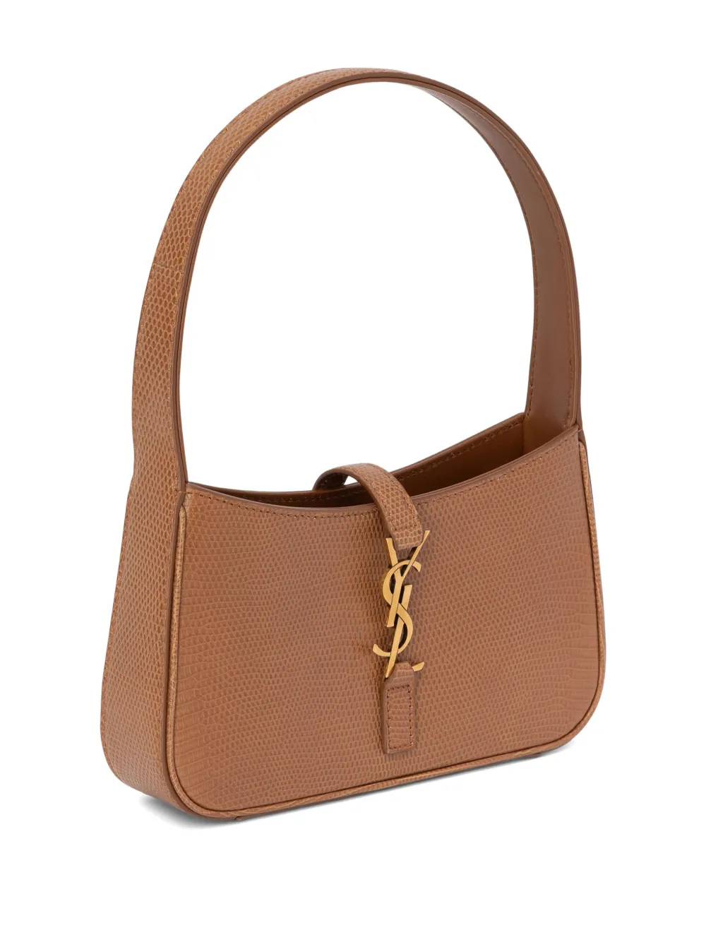 Saint Laurent Schoudertas met logoplakkaat Bruin