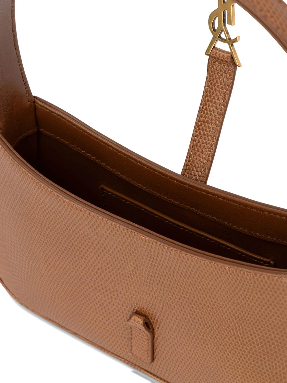 Saint Laurent Schoudertas met logoplakkaat Bruin