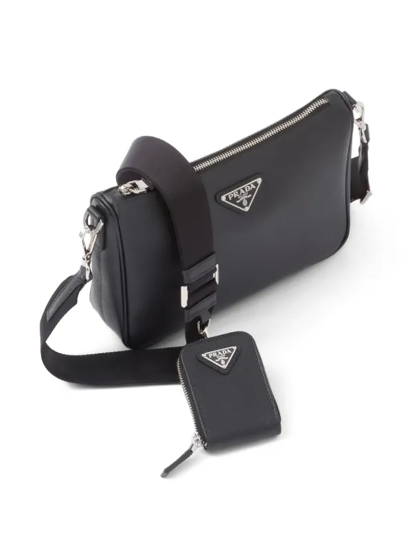 バッグ PRADA leather one shoulder bag black Prada Saffiano Leather Shoulder Bag | Black | FARFETCH RO