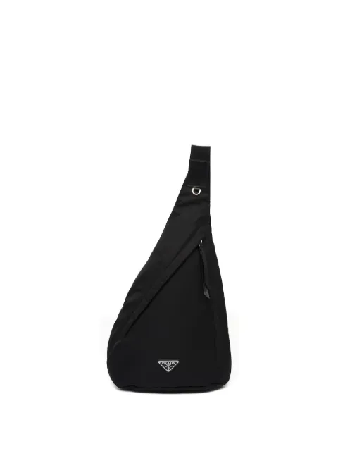 Prada triangular logo-plaque backpack