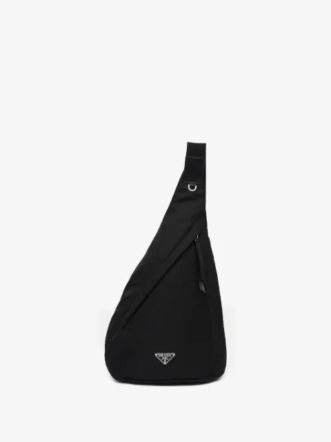 Prada triangular logo-plaque backpack