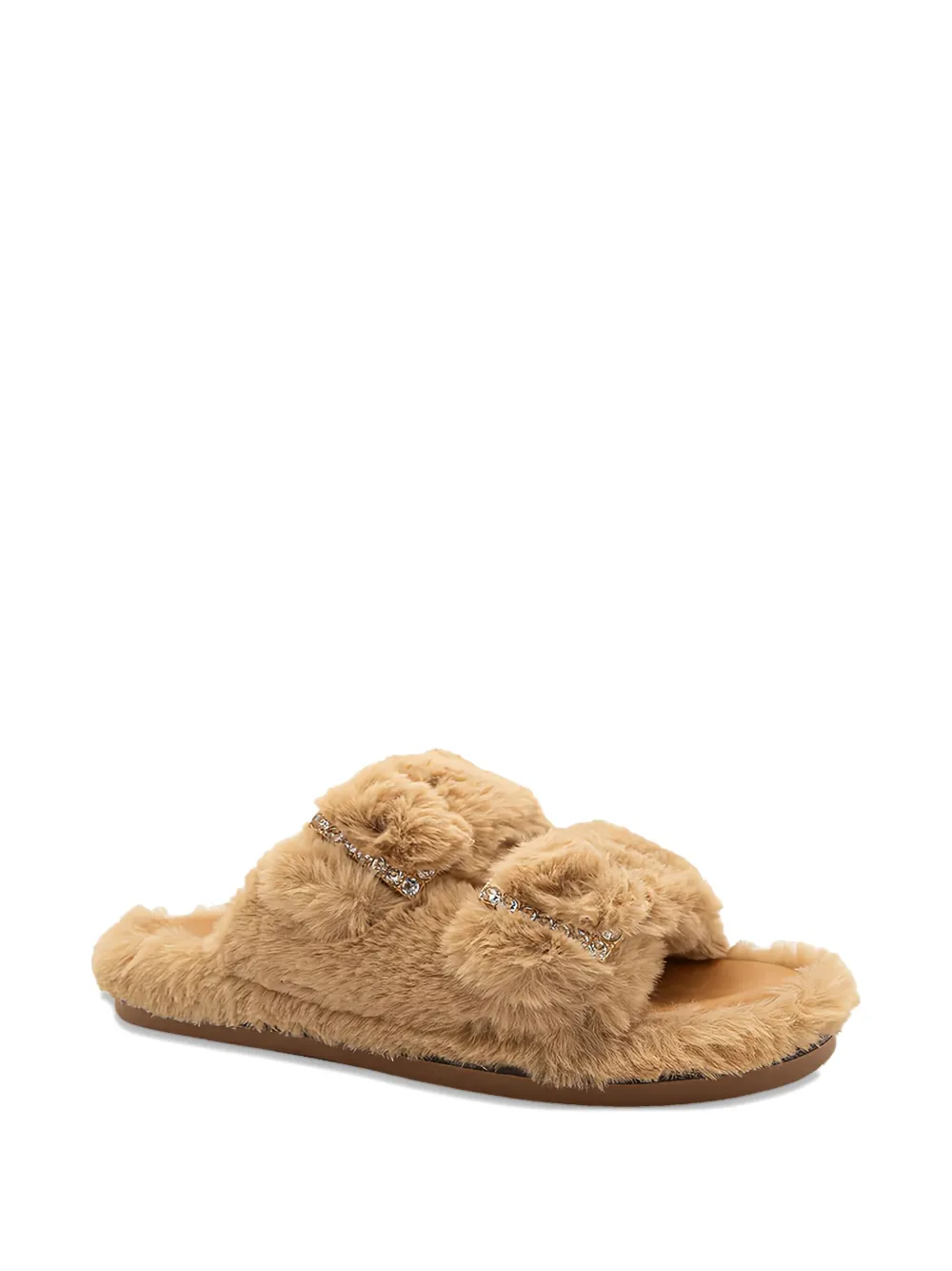 ALIBI Great double-strap fur sandals | Flat Sandals | Image 2