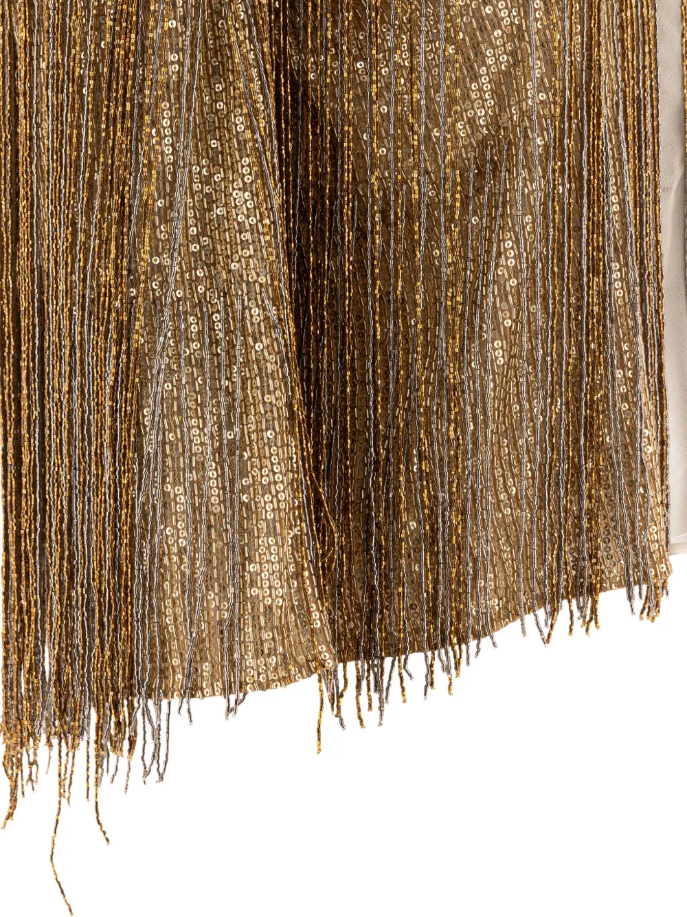 Elie Saab Blouse met ronde hals en franje Goud