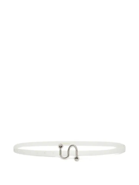 Sportmax curved-buckle leather belt