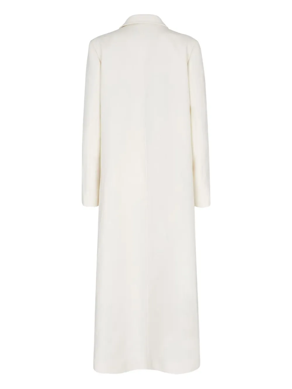 Fendi Linen Single-breasted Coat In Neutral