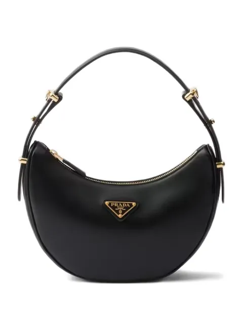 Prada crescent-shaped leather shoulder bag