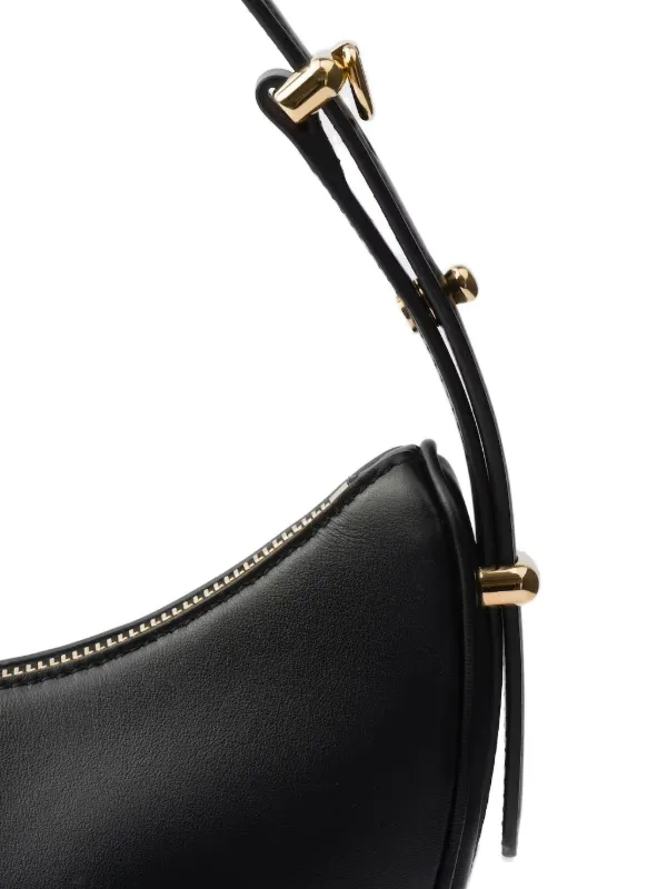 Prada crescent-shaped Leather Shoulder Bag | Black | FARFETCH RO