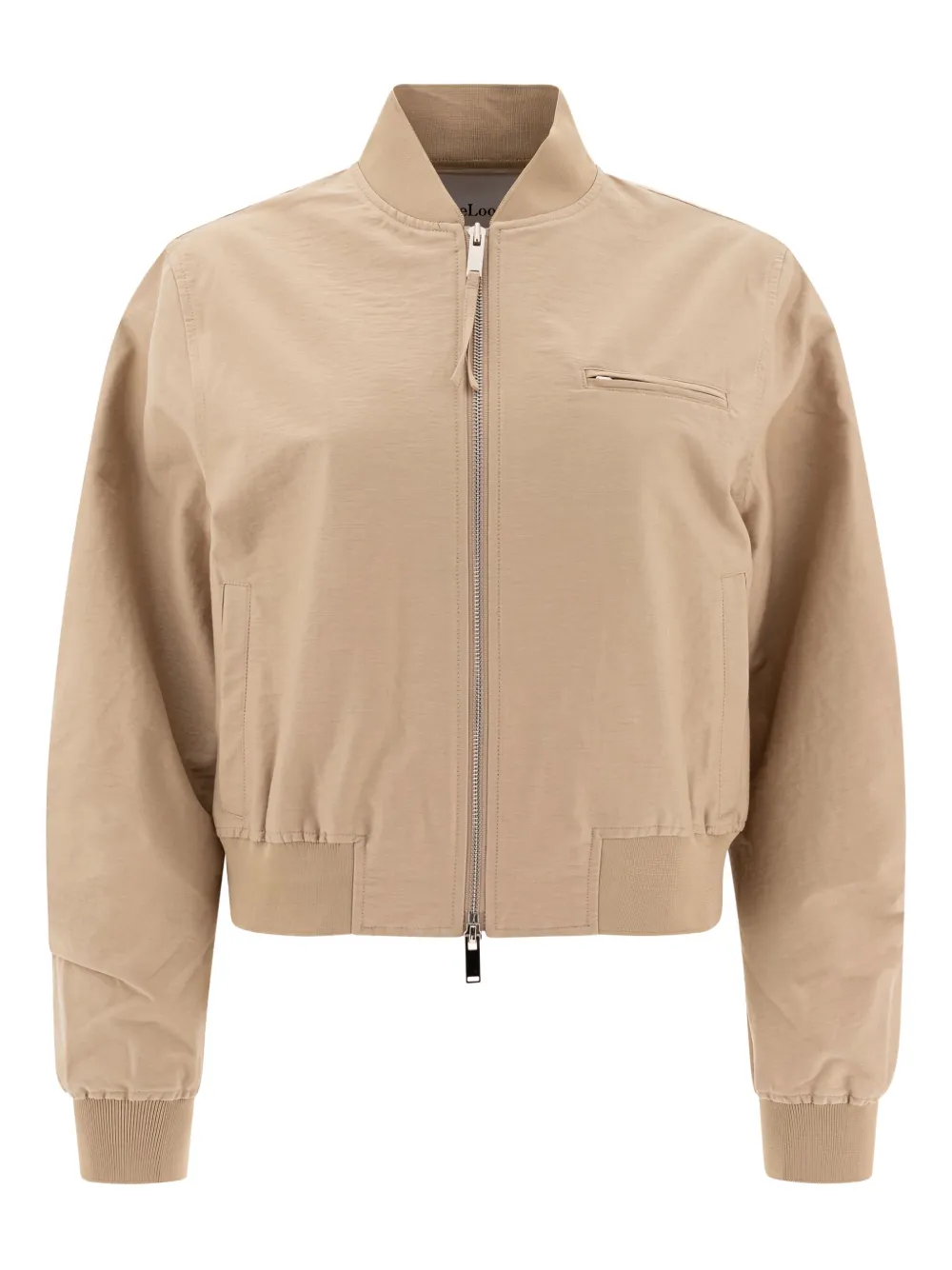 Theloom Zip-front Bomber Jacket In Brown