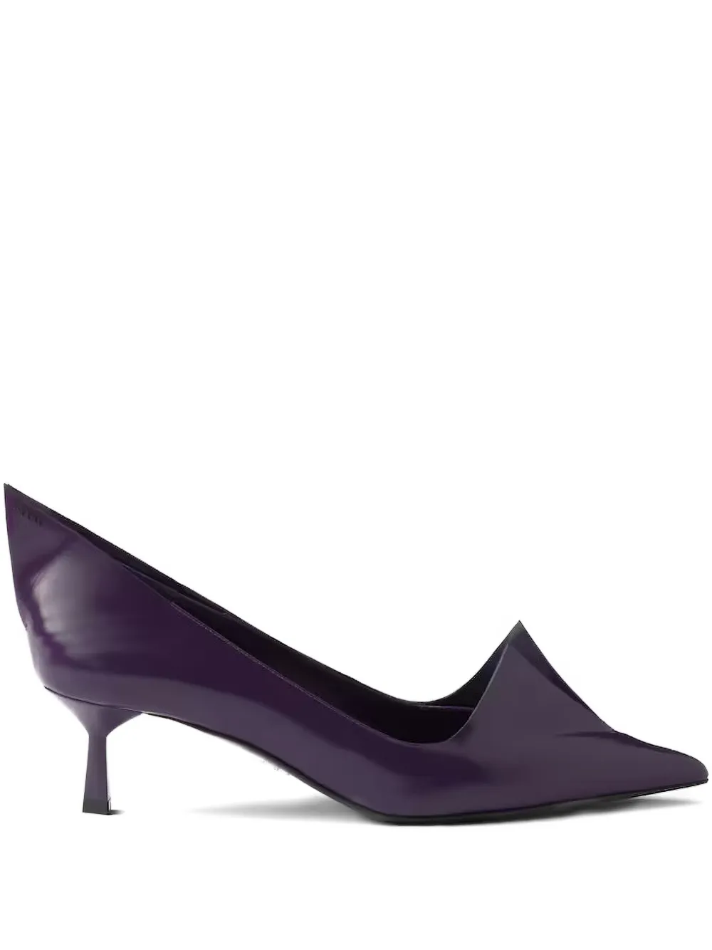 Prada 55mm pointed-toe leather pumps | Purple | Image 1