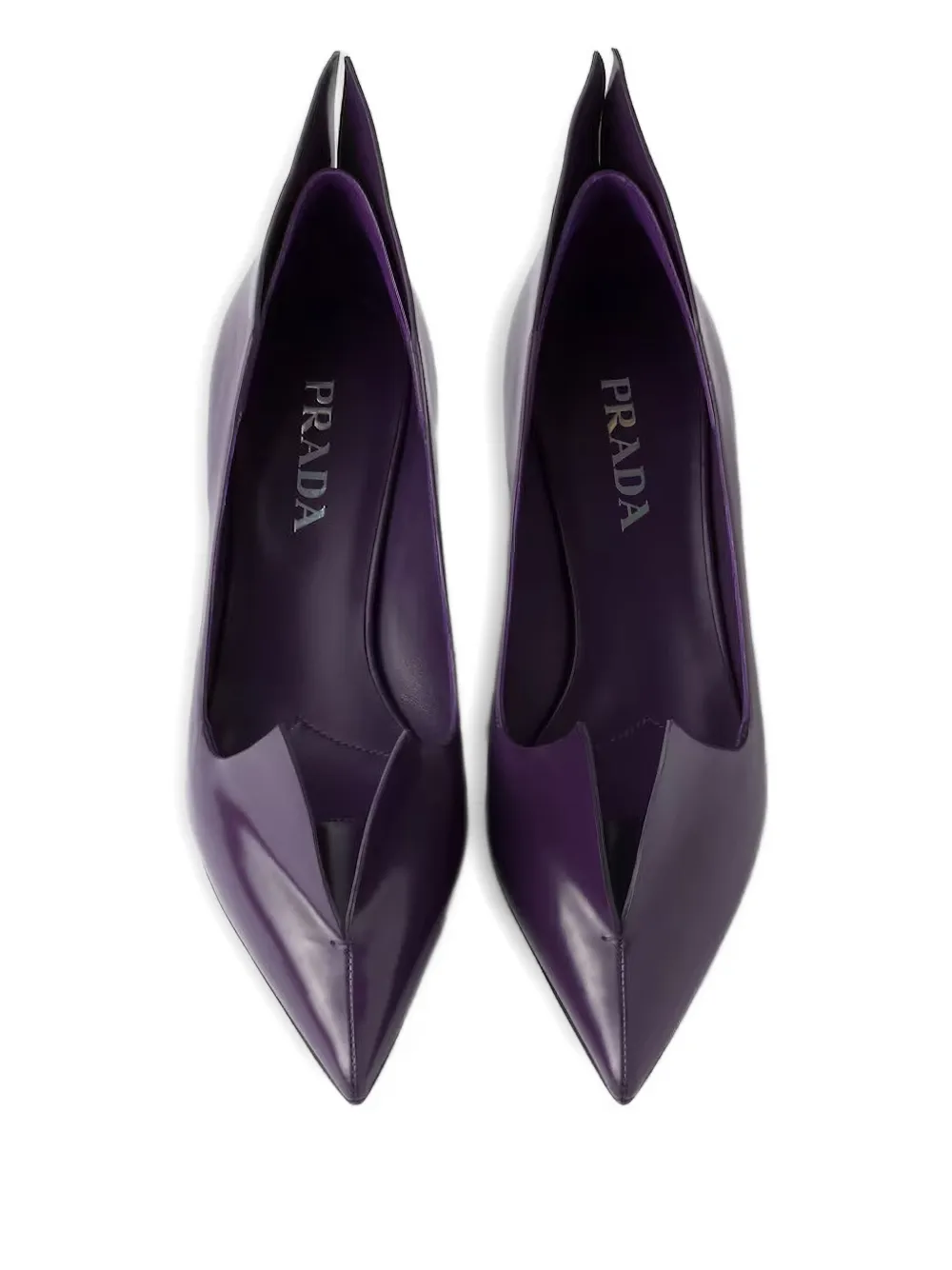 Prada 55 mm Pumps met puntige neus Paars