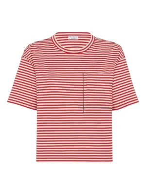 Jil Sander ストライプ Tシャツ | ニュートラル | FARFETCH JP