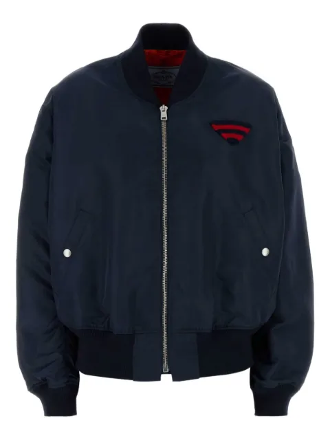 Prada chamarra bomber con parche del logo