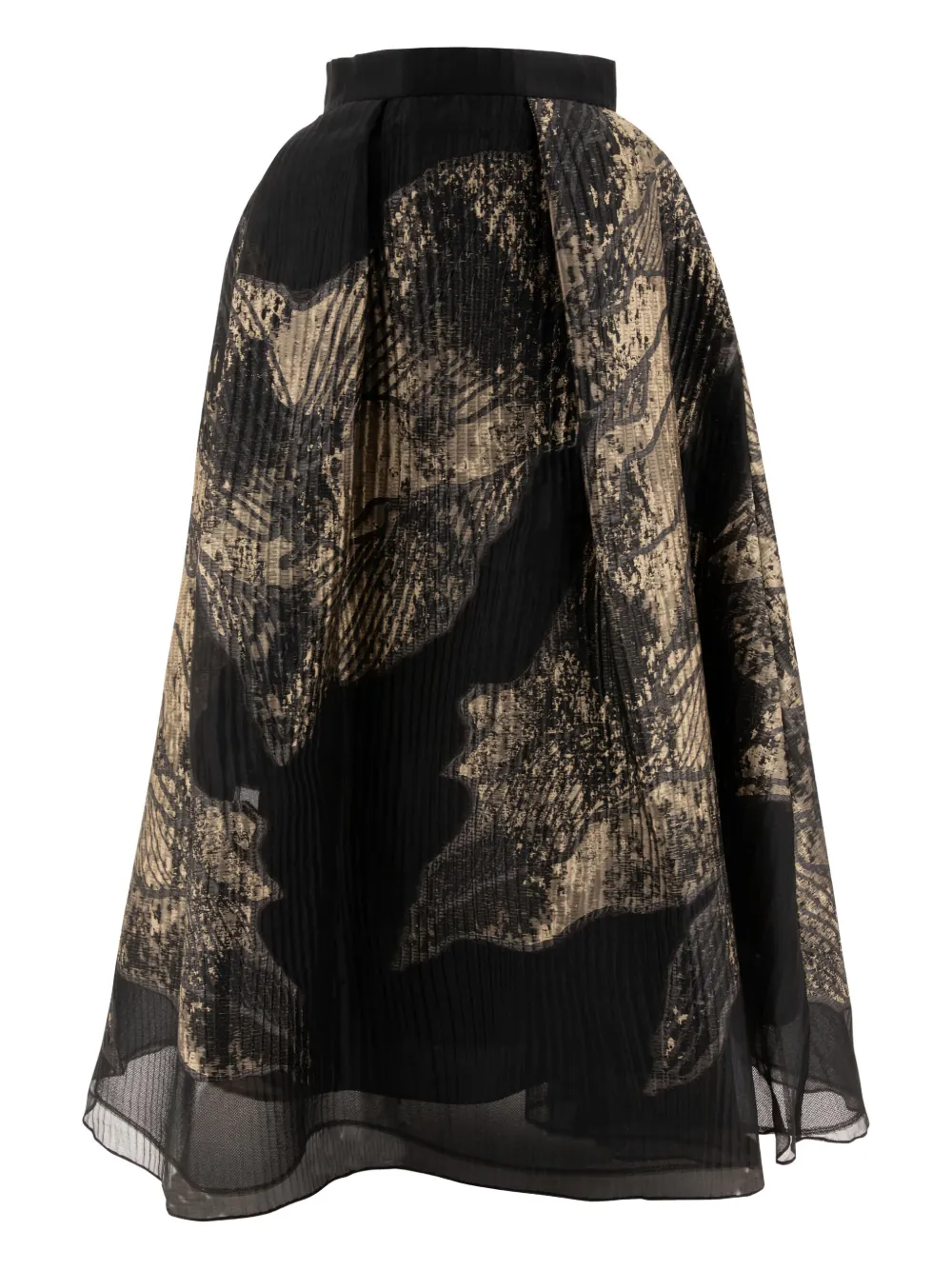 Elie Saab Gonna plissettata - Nero