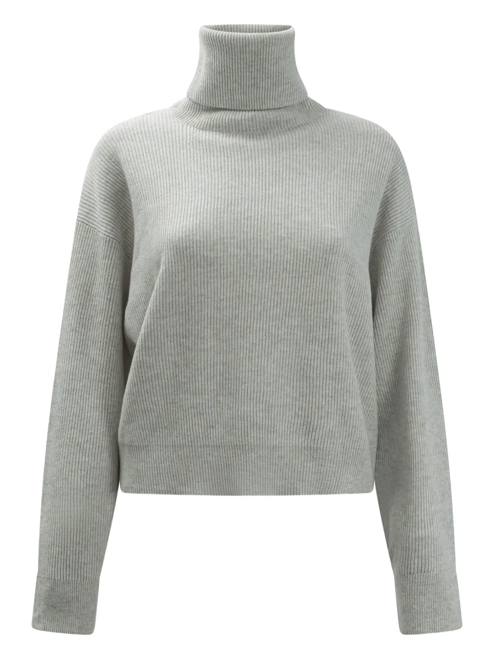 Brunello Cucinelli suéter tejido de canalé con cuello vuelto | gris | Image 1