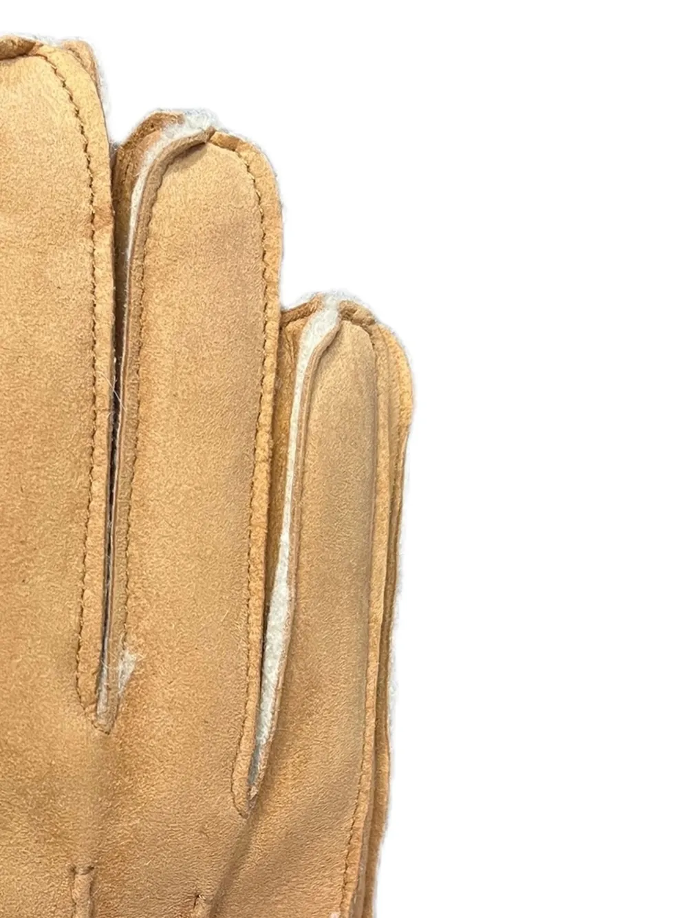 Mario Portolano Leren handschoenen - Beige