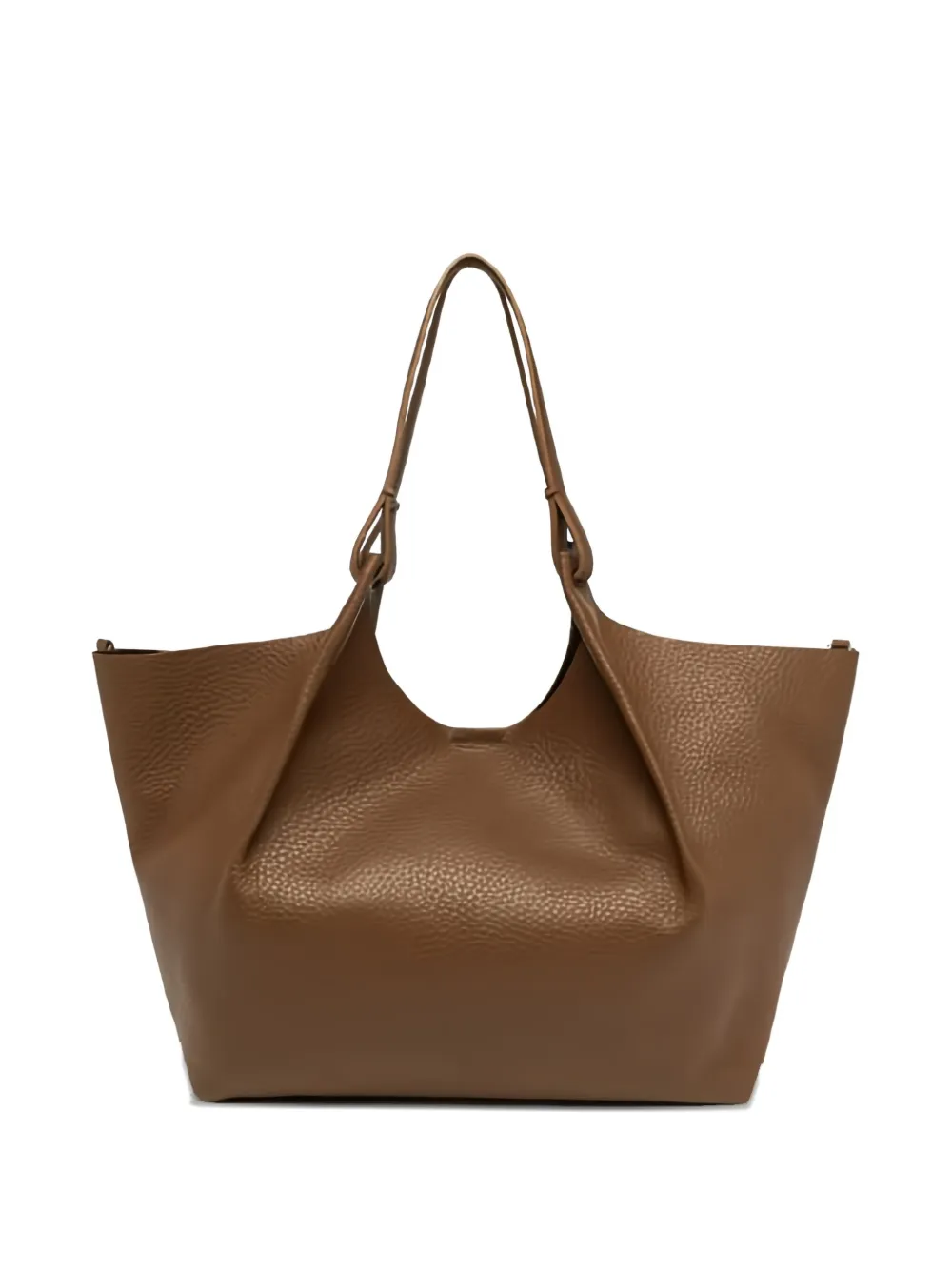 Gianni Chiarini Dua Knotted Leather Shoulder Bag In Brown