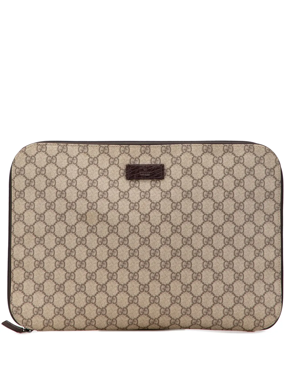 Gucci Pre-Owned شنطة كلاتش 'GG سوبريم بورتفوليو' 2000-2015 | بني | Image 1